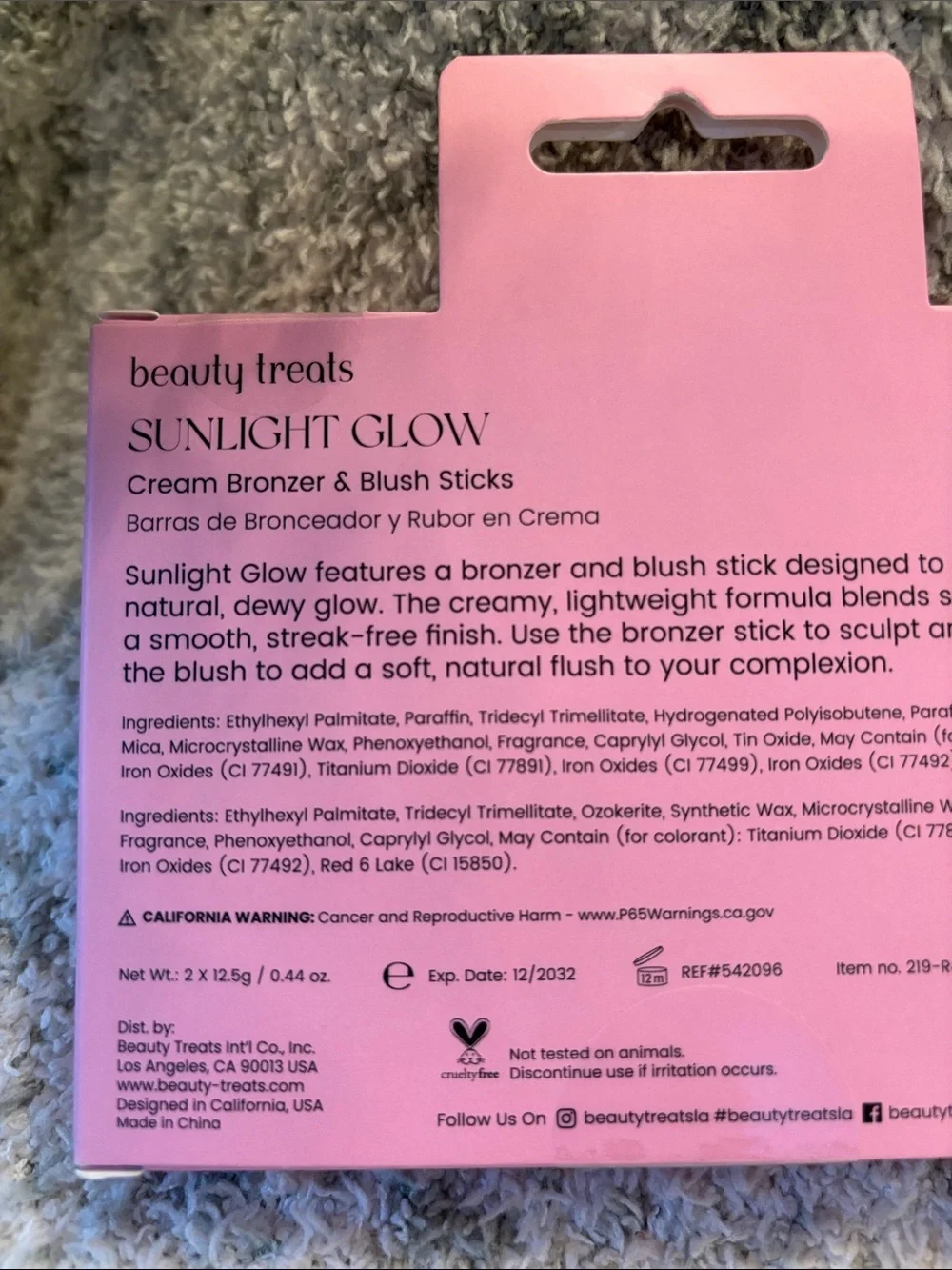 Beauty Treats Summer Sunlight Glow Cream Blush & Bronzer Set NWT 2x.44oz